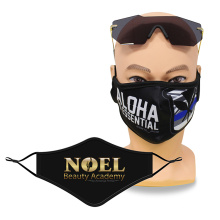 Coucho Logo Dye Sublimation Polyester Facemask Couleur lavable Lavable Personnalisez mon propre visage African Sport Protection Face Maske